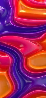 Vibrant abstract fluid art with colorful swirls.