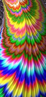 Vibrant abstract fractal wallpaper with colorful swirling patterns.