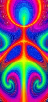 Colorful abstract fractal art with vibrant swirls and intricate patterns.