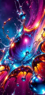 Vibrant abstract galaxy art with vivid colors.