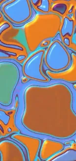 Vibrant abstract geometric wallpaper with dynamic shapes.