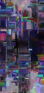 Vibrant abstract geometric mobile wallpaper.