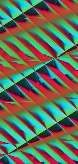 Vibrant abstract geometric wallpaper with dynamic colors.