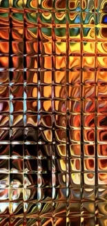 Vibrant abstract wallpaper with colorful glass pattern.