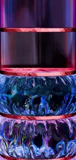 Vibrant abstract glass art design in vivid colors.