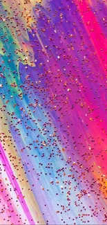 Colorful abstract wallpaper with glitter accents.