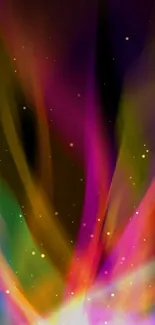 Vibrant abstract wallpaper with colorful luminous effects.