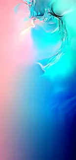 Abstract blue and pink gradient mobile wallpaper.