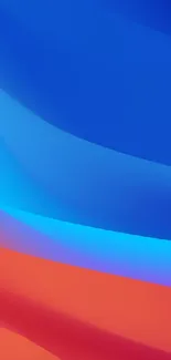 Vibrant abstract gradient in blue and red hues for mobile wallpaper.