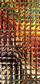 Colorful abstract grid wallpaper with a vibrant pattern.