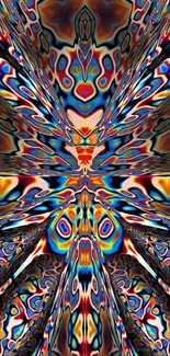 Colorful abstract kaleidoscope pattern and design.