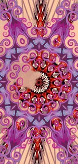 Vibrant abstract kaleidoscope wallpaper with swirling patterns and vivid colors.