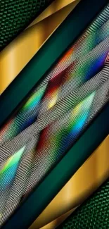 Vibrant abstract wallpaper with colorful lines and patterns.