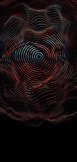 Abstract mobile wallpaper with swirling, vibrant colored lines.