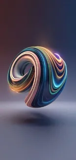 Vibrant abstract mobile wallpaper with swirling, colorful design.