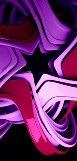 Abstract purple and pink 3D design wallpaper.