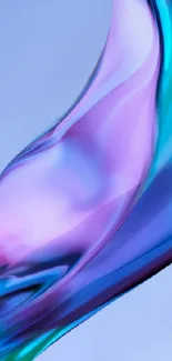 Fluid abstract wallpaper in blue and purple tones.