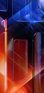 Vibrant geometric abstract mobile wallpaper.