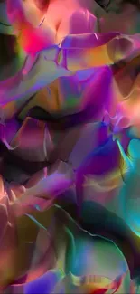 Vibrant abstract wallpaper with fluid, colorful shapes.