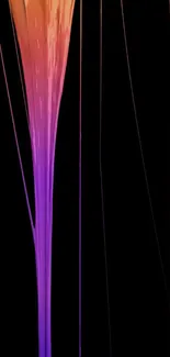 Abstract wallpaper with vibrant flowing colors on black background.