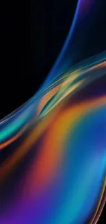Vibrant abstract wallpaper with colorful fluid waves.