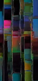 Abstract colorful wallpaper with vibrant patterns.