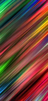 Vibrant abstract wallpaper with colorful diagonal streaks.