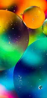 Vibrant abstract wallpaper with colorful bubbles and a multicolor palette.