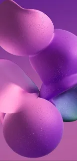 Vibrant abstract purple and pink mobile wallpaper with smooth curves.