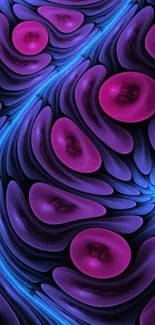 Vibrant abstract purple swirls mobile wallpaper with dynamic flow.