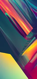 Abstract vibrant wallpaper with colorful gradient shapes and geometric patterns.