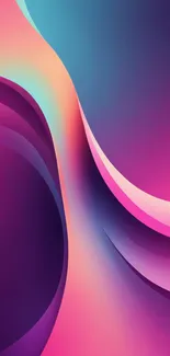 Abstract color waves with vibrant gradients on mobile wallpaper.