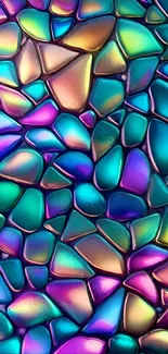 Colorful abstract mosaic pattern wallpaper.