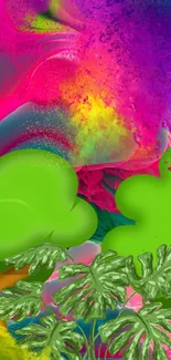 Vibrant abstract nature wallpaper with colorful designs.