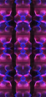 Vibrant neon abstract pattern wallpaper.