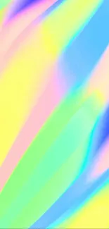 Vibrant abstract pastel waves wallpaper.