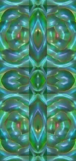 Vibrant abstract pattern with green and blue hues in a digital design.