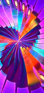 Vibrant abstract spiral with purple hues.