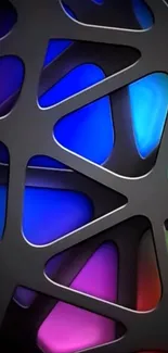 Abstract geometric pattern with vibrant colors.