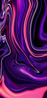 Vibrant abstract phone wallpaper with purple and pink swirls.