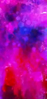 Vibrant pink and purple abstract phone wallpaper.