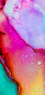 Vibrant abstract mobile wallpaper with colorful fluid design.