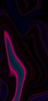 Vibrant abstract wallpaper with neon waves and black background.