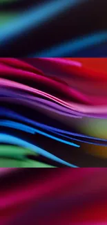 Colorful abstract wallpaper with flowing lines and vibrant hues.