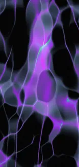 Vibrant abstract purple and black phone wallpaper.