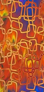 Vibrant abstract wallpaper with colorful patterns and shapes.