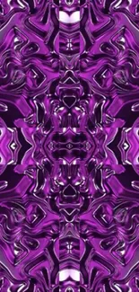 Intricate abstract purple metallic wallpaper design.