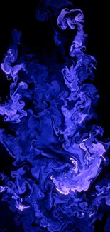 Abstract purple mist on black background mobile wallpaper.