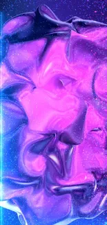 Vibrant abstract purple and blue swirling design on mobile wallpaper.