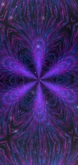 Vibrant abstract purple kaleidoscope wallpaper pattern.